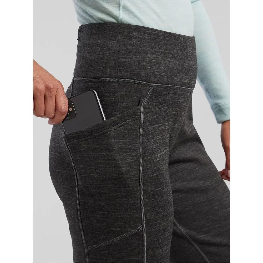Title Nine Crash Polartec® Fleece Lined Flare Sz Medium Pants - Heathered Petite - Picture 5 of 13